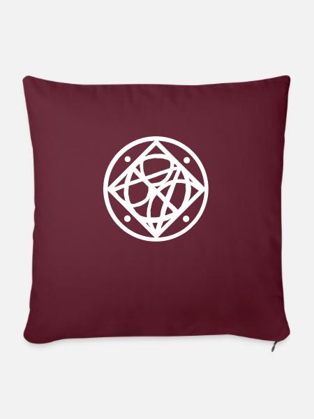 Logo White - Sofakissen mit Füllung 45 x 45 cm - Burgunderrot