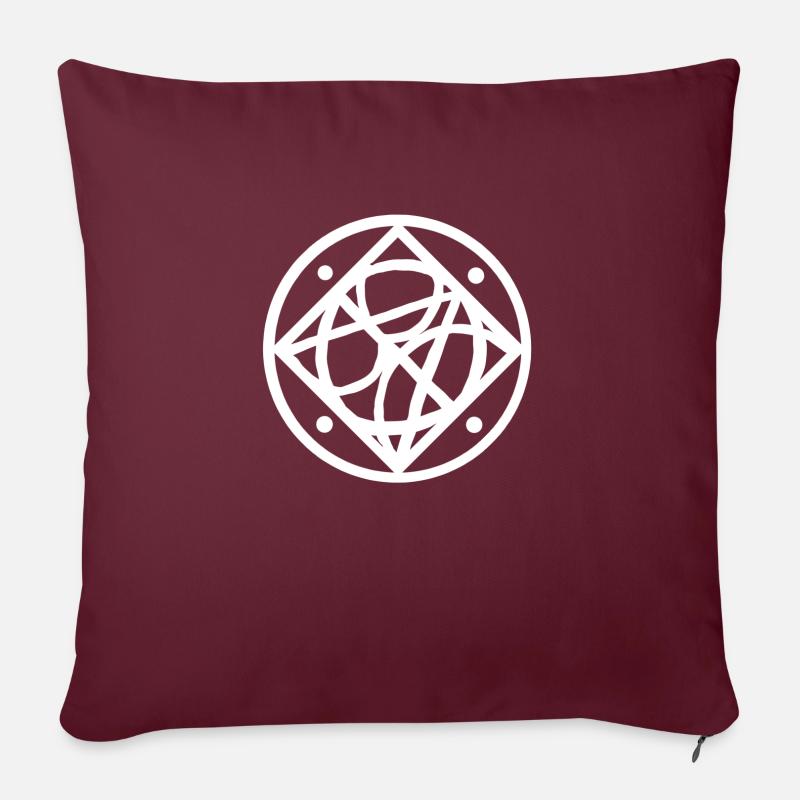 Logo White - Sofakissen mit Füllung 45 x 45 cm - Burgunderrot