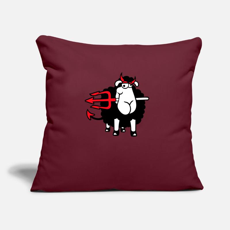Sheep Devil Satan Hell Evil Trident Horns Cool Sofa pillow with filling 45cm x 45cm