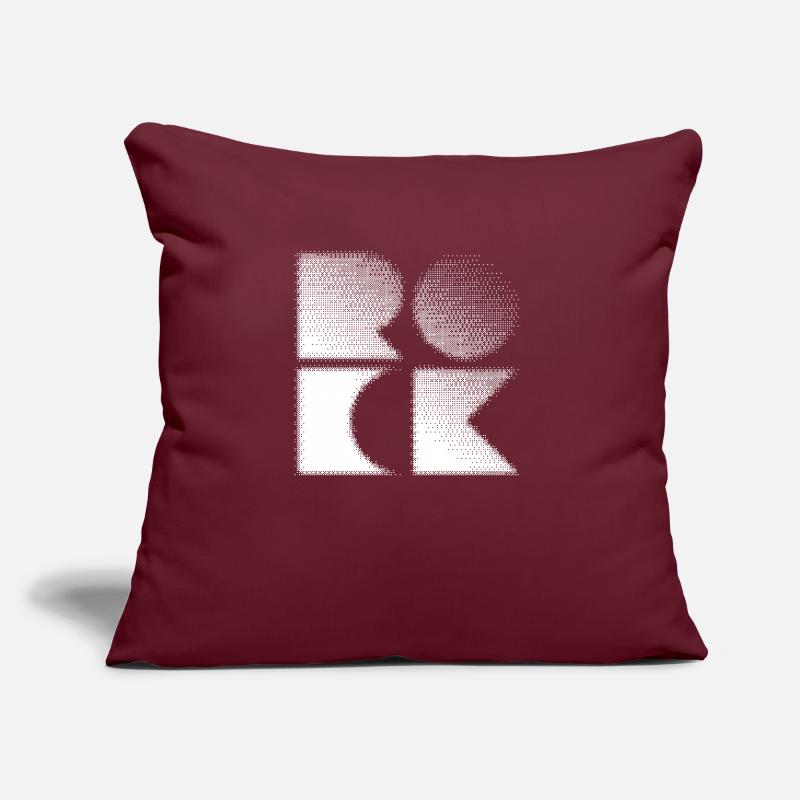 Rock geometric bitmap logo design Sofa pillow with filling 45cm x 45cm