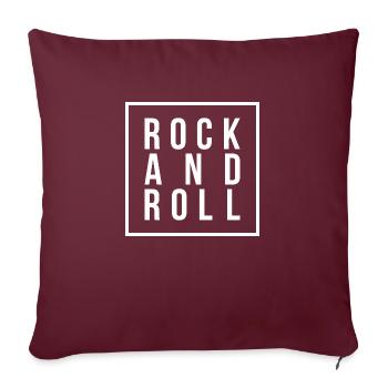 Rock and Roll Design minimal - Coussin et housse de 45 x 45 cm - bordeaux - Devant