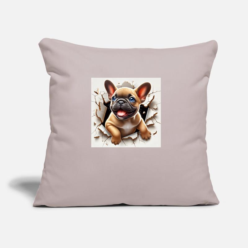 Frenchie doesn't just break hearts Sofa pillow with filling 45cm x 45cm