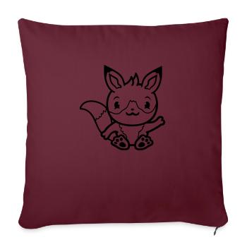Fuchs Rotfuchs Wildes Tier Schlauer Wald Bewohner - Sofakissen mit Füllung 45 x 45 cm - Burgunderrot - Vorne
