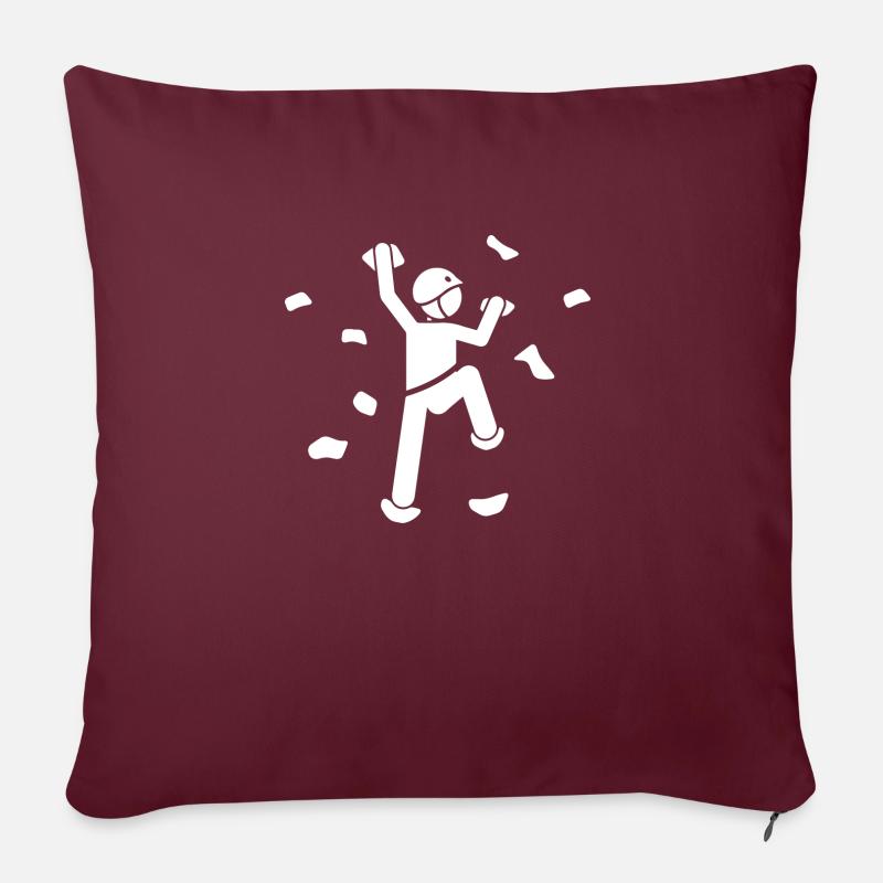 Bouldern Klettern Climbing - Sofakissen mit Füllung 45 x 45 cm - Burgunderrot