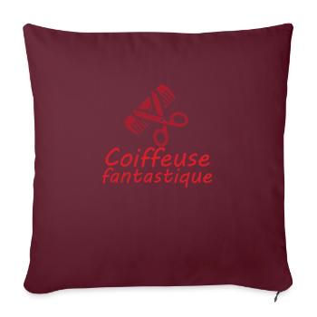 Tshirt femme Coiffeuse fantastique - Coussin et housse de 45 x 45 cm - bordeaux - Devant
