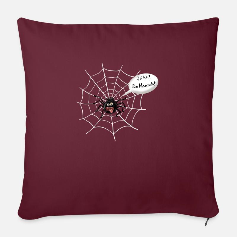spinne - Sofakissen mit Füllung 45 x 45 cm - Burgunderrot