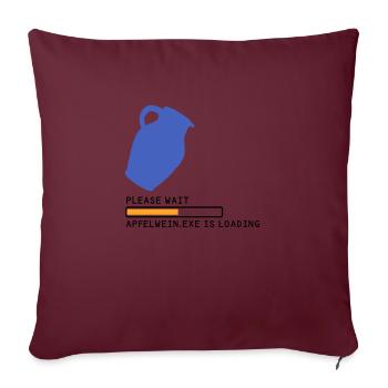 Bembel Chargement veuillez patienter - Coussin et housse de 45 x 45 cm - bordeaux - Devant