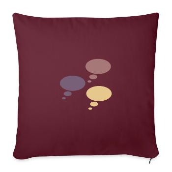 Les méduses sont lâches - Coussin et housse de 45 x 45 cm - bordeaux - Devant