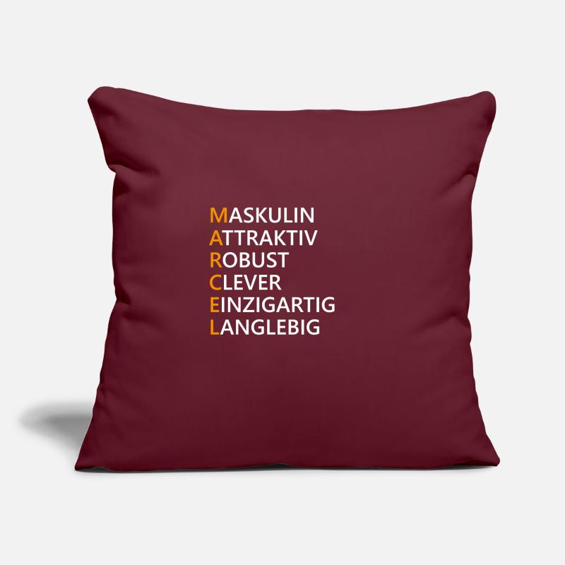 Marcel Name Geschenk Sofakissen mit Füllung 45 x 45 cm