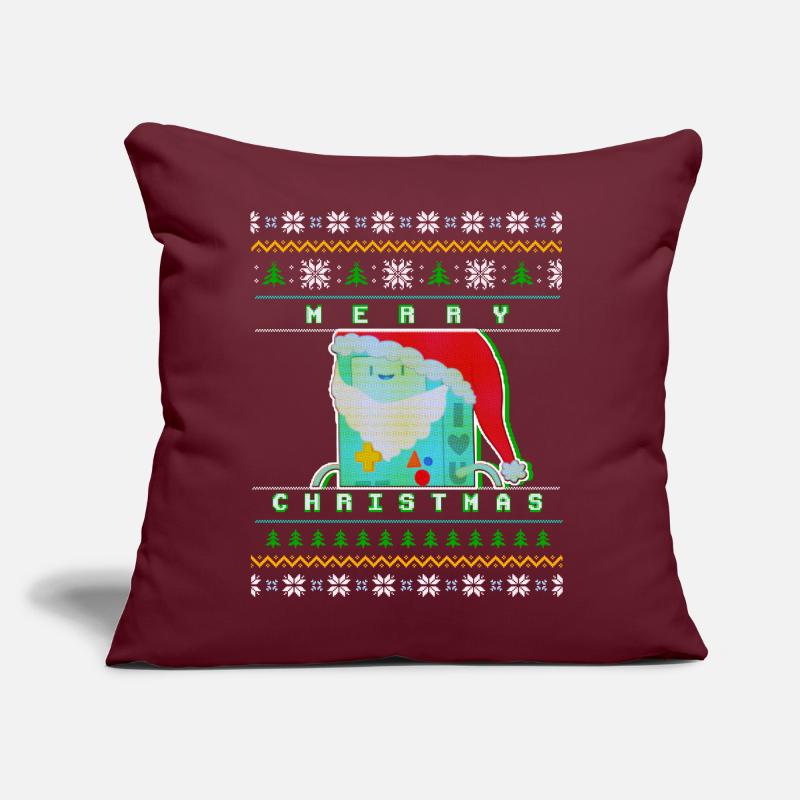 Joyeux Noël Pixel Santa « Pull de Noël moche » Coussin et housse de 45 x 45 cm