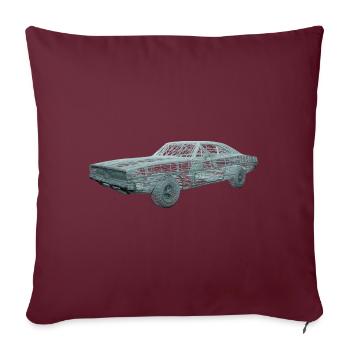 Chargeur - Coussin et housse de 45 x 45 cm - bordeaux - Devant