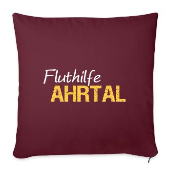 Fluthilfe Ahrtal Flut Helfer Hochwasser Eimerkette - Sofakissen mit Füllung 45 x 45 cm - Burgunderrot - Vorne