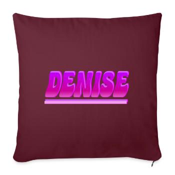 Denise die Lebhafte - Sofakissen mit Füllung 45 x 45 cm - Burgunderrot - Vorne