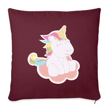 Le sticky'corn - Coussin et housse de 45 x 45 cm - bordeaux - Devant