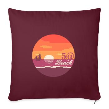 5A beach - Coussin et housse de 45 x 45 cm - bordeaux - Devant