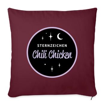 Sternzeichen Chili Chicken - Sofakissen mit Füllung 45 x 45 cm - Burgunderrot - Vorne