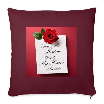 Love quotes - Valentina - Sofa pillow with filling 45cm x 45cm - burgundy - Front