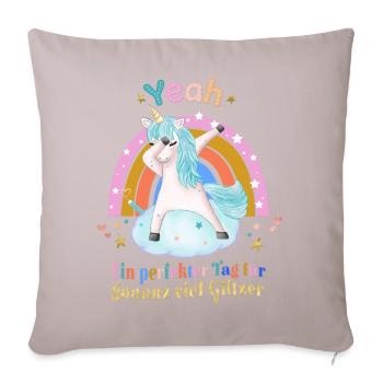Unicorn - Sofa pillow with filling 45cm x 45cm - light taupe - Front