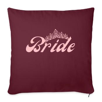 Bride Krone - Future Bride be - Boutique Premium JGA - Coussin et housse de 45 x 45 cm - bordeaux - Devant