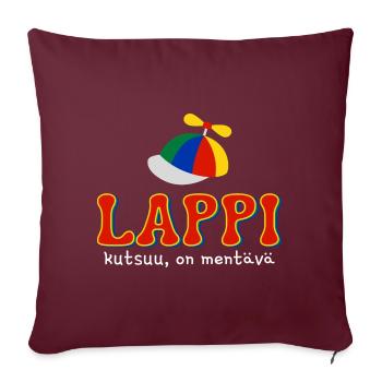 Les invitations de Laponie doivent partir - Coussin et housse de 45 x 45 cm - bordeaux - Devant