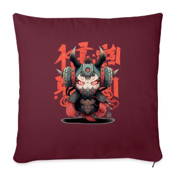 Japan's Robot Samurai Warrior Devil - Sofa pillow with filling 45cm x 45cm - burgundy - Front