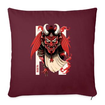 Guardian God Tengu Yokai Shinto God mythical creatures - Sofa pillow with filling 45cm x 45cm - burgundy - Front