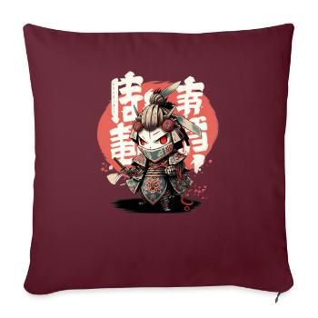 Robot creature mythical creature Kuchisake Onna Yokai - Sofa pillow with filling 45cm x 45cm - burgundy - Front