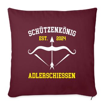 Schützenkönig 2024 Adlerschiessen Schützenfest - Sofakissen mit Füllung 45 x 45 cm - Burgunderrot - Vorne
