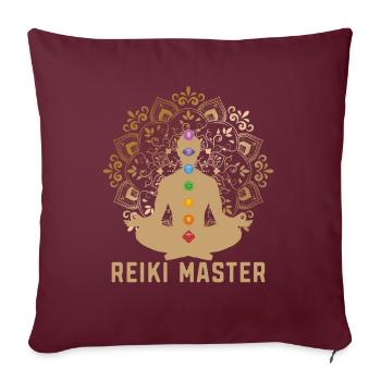 Reiki Master - Sofakissen mit Füllung 45 x 45 cm - Burgunderrot - Vorne