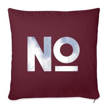 NON. Une chemise, un mot. - Coussin et housse de 45 x 45 cm - bordeaux - Devant