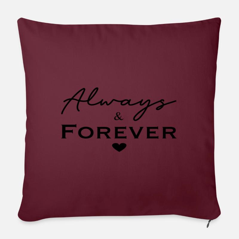 toujours - Coussin et housse de 45 x 45 cm - bordeaux