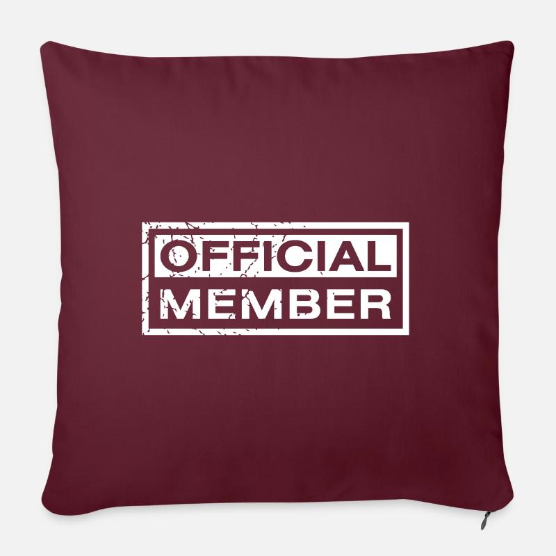 OFFICIAL MEMBER - Sofakissen mit Füllung 45 x 45 cm - Burgunderrot
