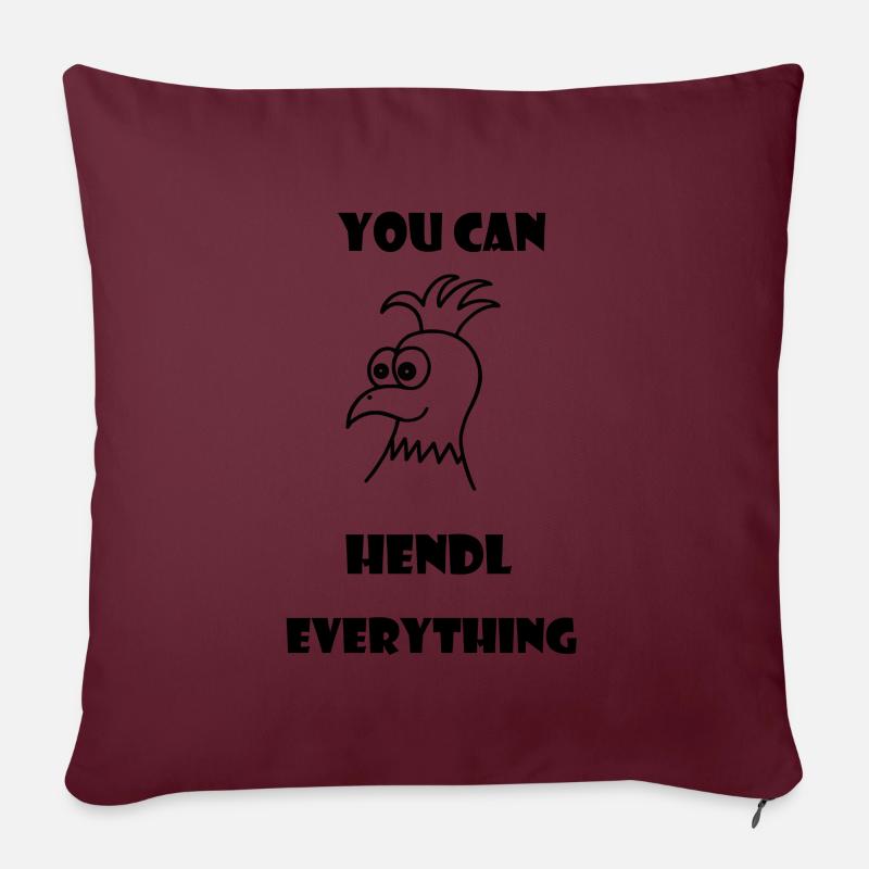 you can hendl everything - Sofakissen mit Füllung 45 x 45 cm - Burgunderrot