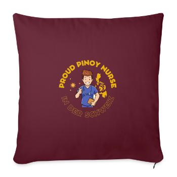 Philippines Gift Nurse Switzerland - Sofa pillow with filling 45cm x 45cm - burgundy - Front