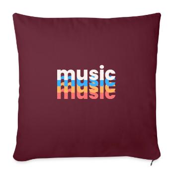 Musique dans son ensemble - Coussin et housse de 45 x 45 cm - bordeaux - Devant