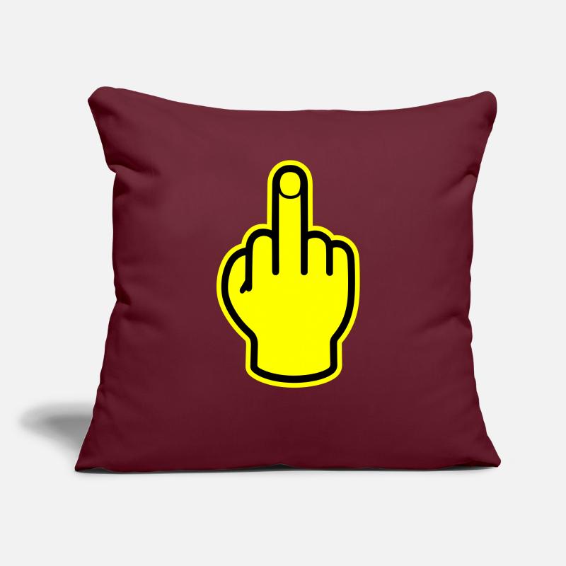 Middle Finger Hand Provocative Sofa pillow with filling 45cm x 45cm