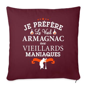 Armagnac - Coussin et housse de 45 x 45 cm - bordeaux - Devant