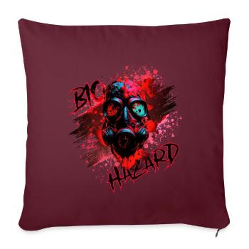 Gaz mask red - Coussin et housse de 45 x 45 cm - bordeaux - Devant