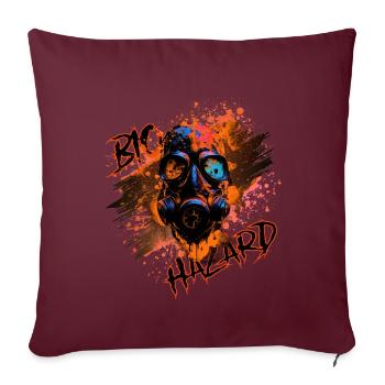 Gaz mask orange - Coussin et housse de 45 x 45 cm - bordeaux - Devant