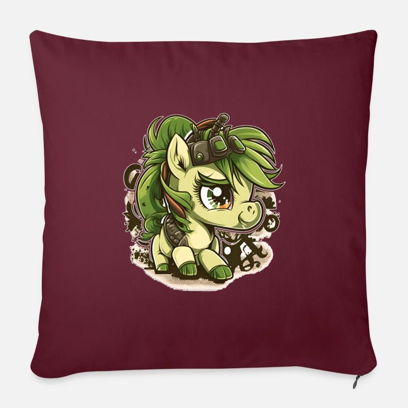 unicorn#elly - Sofakissen mit Füllung 45 x 45 cm - Burgunderrot