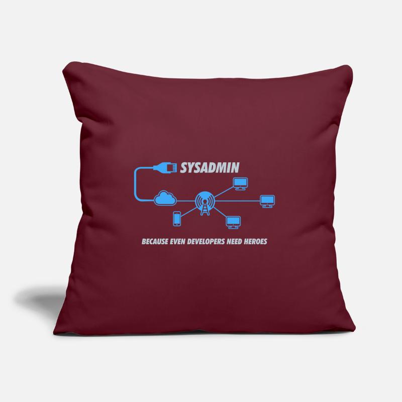 Cadeau d'informatique de programmation Sysadmin Coussin et housse de 45 x 45 cm