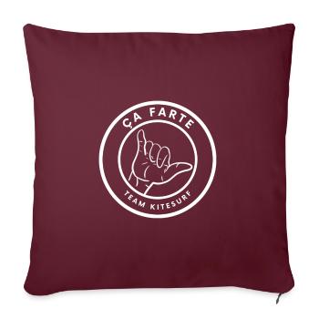 Ça farte team kitesurf - Coussin et housse de 45 x 45 cm - bordeaux - Devant