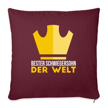 Bester Schwiegersohn der Welt - Sofakissen mit Füllung 45 x 45 cm - Burgunderrot - Vorne