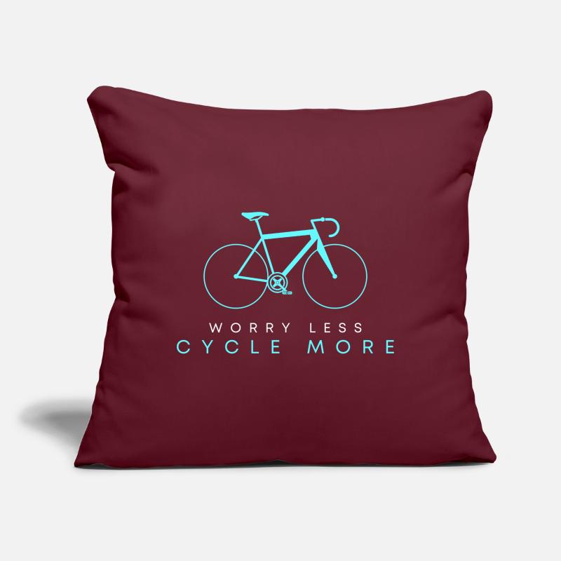 Conception de vélo de route Cyclisme Souci Moins De cycle Plus Coussin et housse de 45 x 45 cm