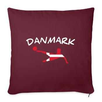 Denmark Football 2022 - Sofa pillow with filling 45cm x 45cm - burgundy - Front