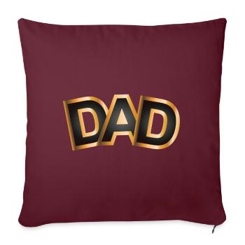 Papa est en or - Coussin et housse de 45 x 45 cm - bordeaux - Devant