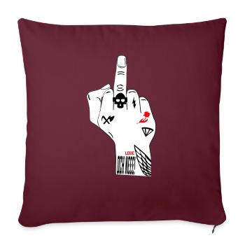 Love Och Neee! - Sofakissen mit Füllung 45 x 45 cm - Burgunderrot - Vorne