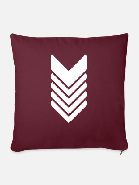 AceRank Echo - Sofakissen mit Füllung 45 x 45 cm - Burgunderrot