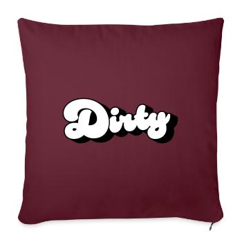 Dirty - Sofa pillow with filling 45cm x 45cm - burgundy - Front