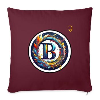 BUCHSTABE "B" DES ALPHABETS - Sofakissen mit Füllung 45 x 45 cm - Burgunderrot - Vorne